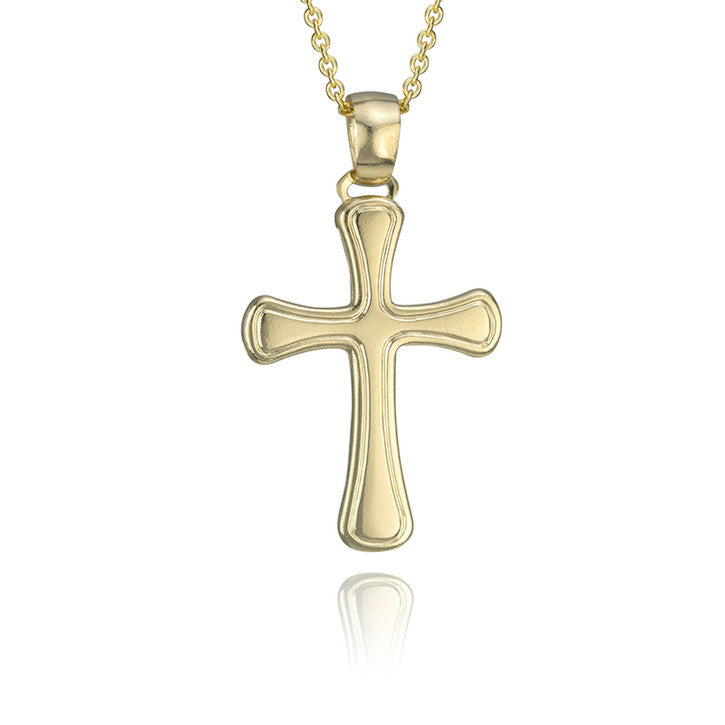 18k Yellow Gold Cross Pendant