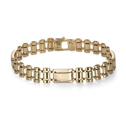 14K Yellow Gold Track Link Bracelet