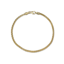 14K Yellow Gold Bead Link Bracelet