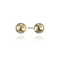 14K Yellow Gold Ball Stud Earrings