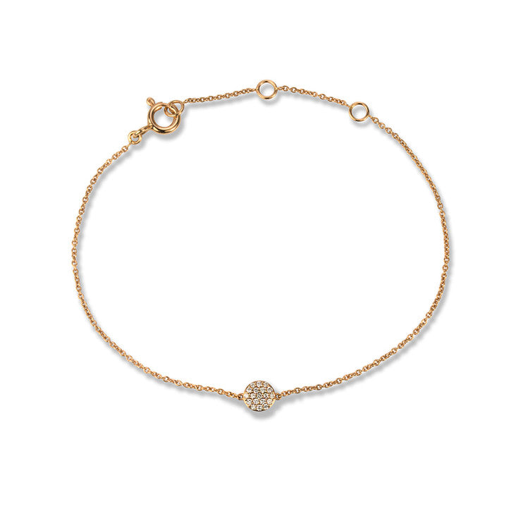 14K Rose Gold Diamond Cluster Bracelet