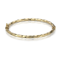 14K Yellow Gold Twisted Bangle