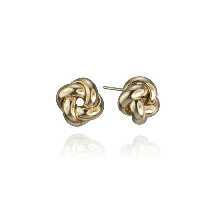 14K Yellow Gold Knot Earrings