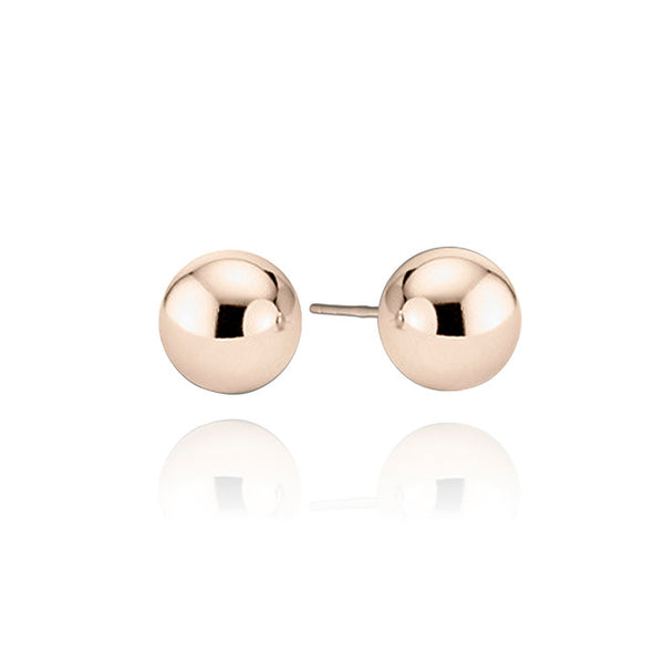 14K Rose Gold Bold Ball Studs