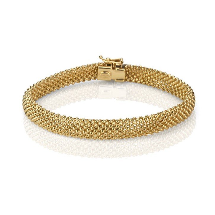 14K Yellow Gold Mesh Bracelet