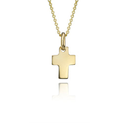 18K Yellow Gold Cross Pendant