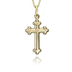 14K Yellow Gold Cross Pendant