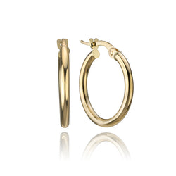 14K Yellow Gold Hoop Earrings