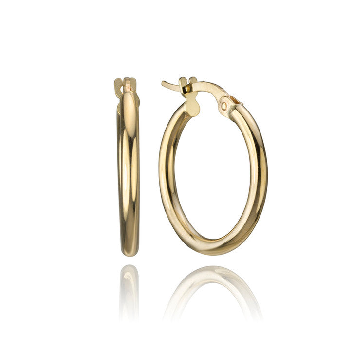 14K Yellow Gold Hoop Earrings