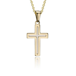 18K Yellow Gold Cross Pendant