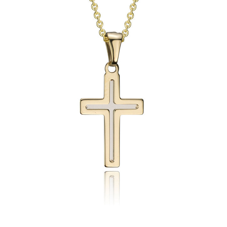 18K Yellow Gold Cross Pendant