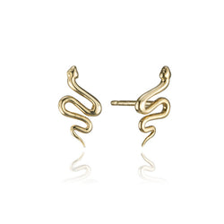 18K Yellow Gold Serpent Studs