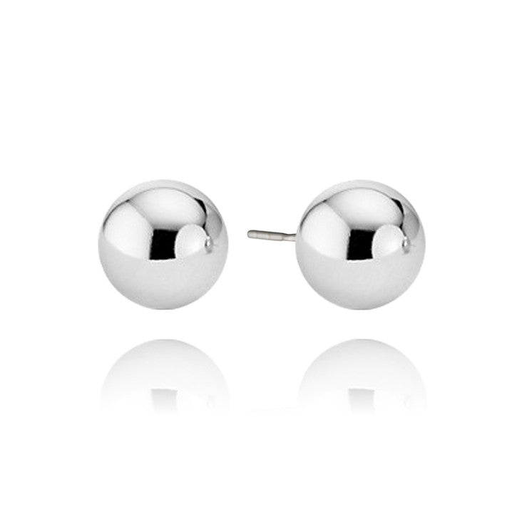 14K White Gold Stud Earrings