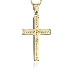 18K Yellow Gold Cross Pendant