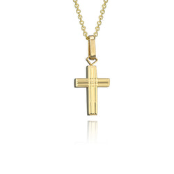 18K Yellow Gold Cross Pendant