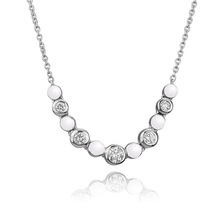 14K White Gold Diamond Necklace