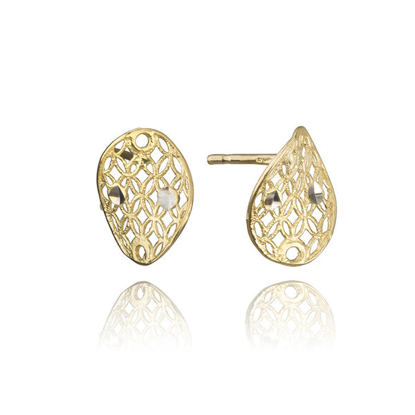 18K Yellow Gold Filigree Earrings