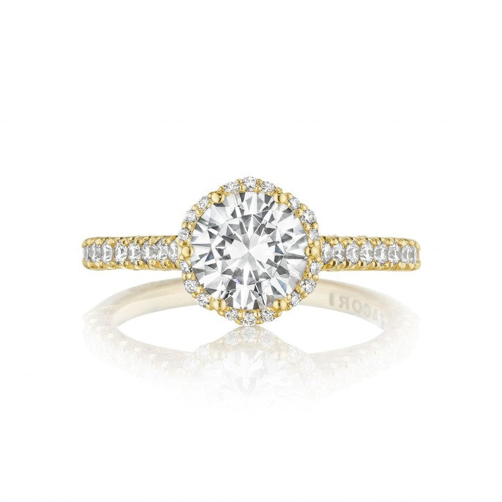 Tacori Petite Crescent 18K Yellow Gold Diamond Engagement Ring