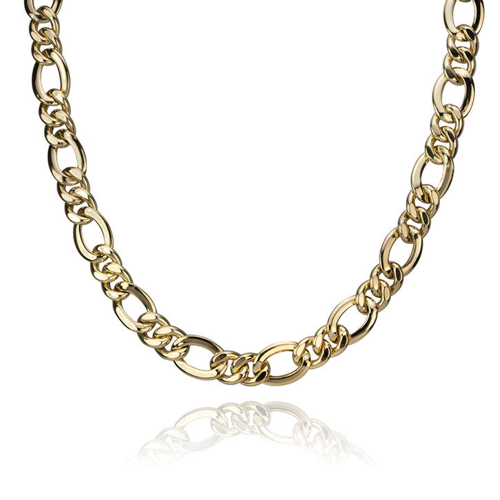 14k Figaro Necklace 7 mm 18"