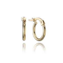 14K Yellow Gold Mini Thin Hoop