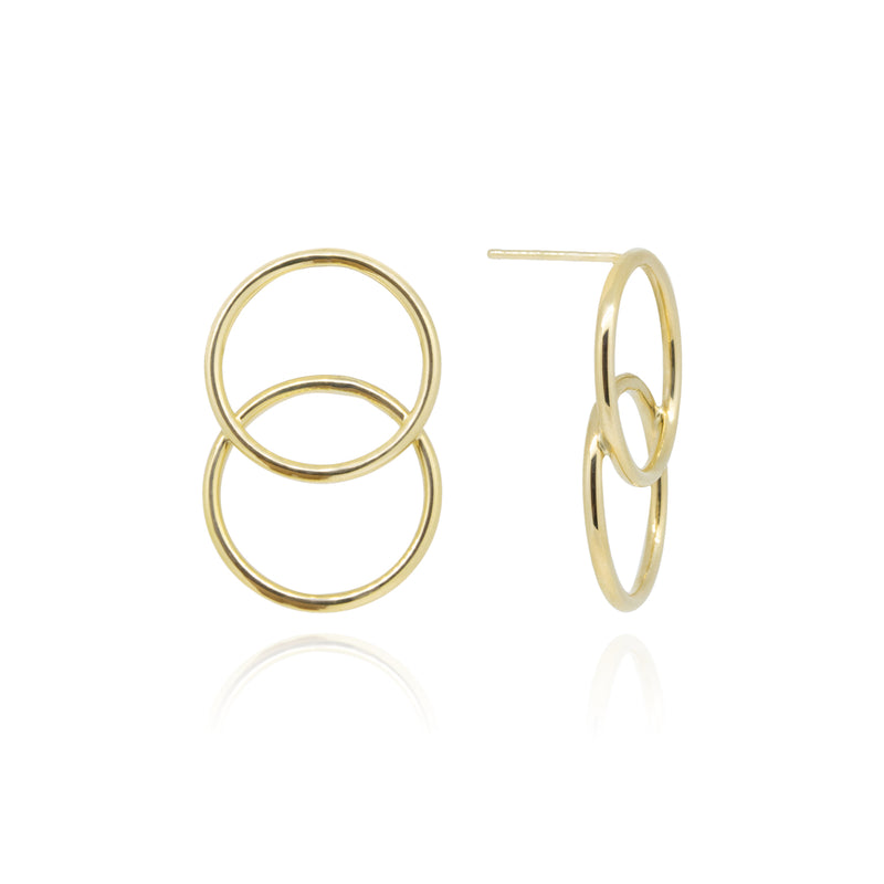 10K Yellow Gold Double Hoop Earrings