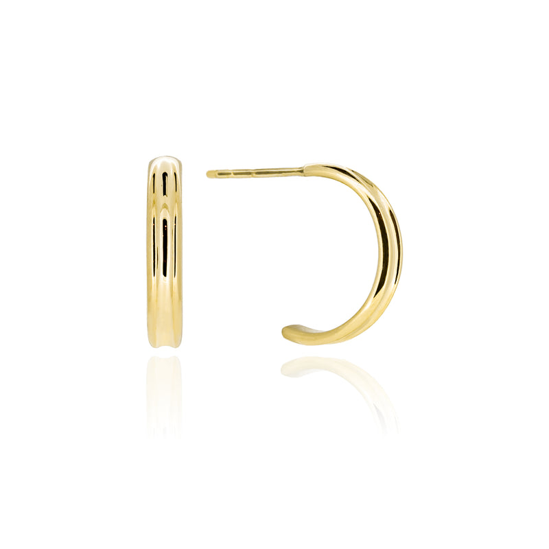 10K Yellow Gold Open Back Hoops