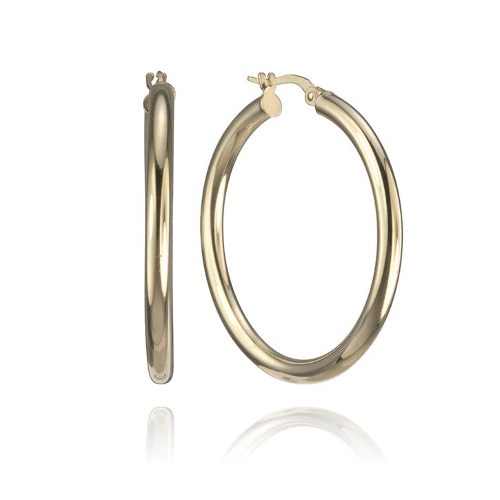 14K Yellow Gold Hoop Earrings