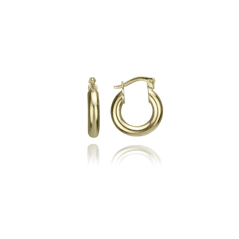 10k Yellow Gold Bold Mini Hoops