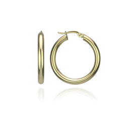 10k Yellow Gold Bold Medium Hoops