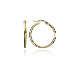 10k Yellow Gold Classic Medium Hoops