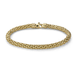 14K Yellow Gold Popcorn Link Bracelet