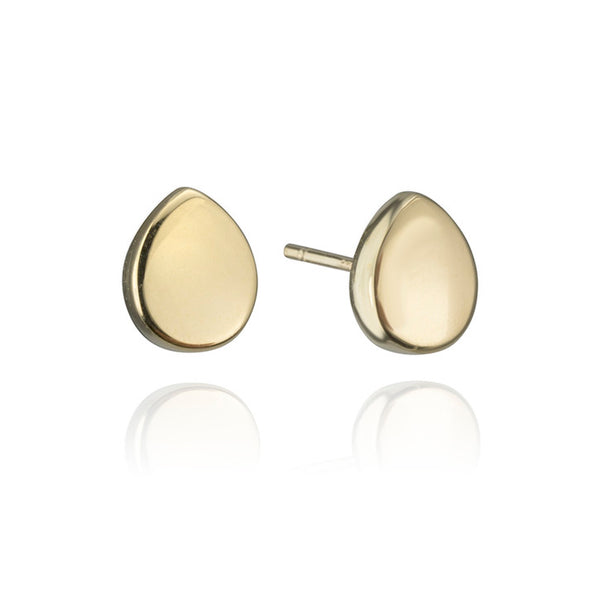 18K Yellow Gold Teardrop Studs