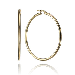 14K Yellow Gold Classic Large Hoop