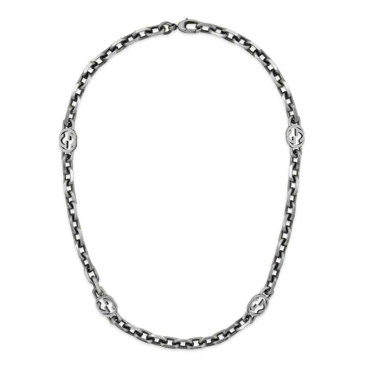 Gucci Silver Interlocking G Necklace