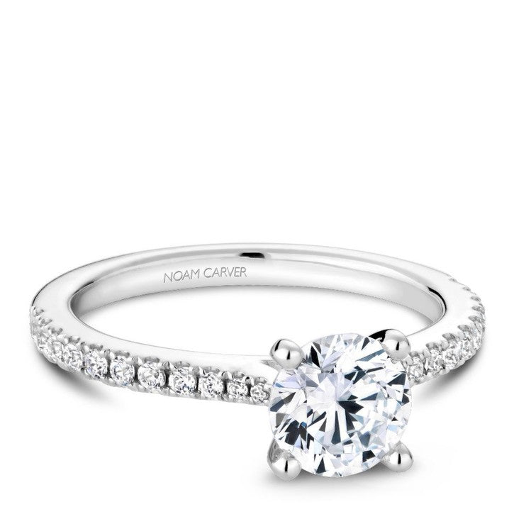 Noam Carver 14K White Gold Diamond Engagement Ring (R046-01A)